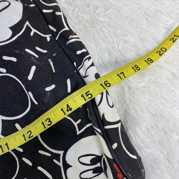 Vintage Mickey Unlimited Mickey Mouse Pattern Canvas Duffel Travel Bag - Picture 10 of 12